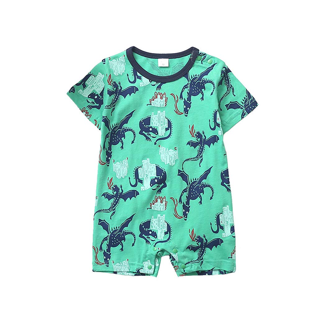 Dinosaur Baby Romper Outfits for Boys & Girls - Cute Cartoon Jumpsuit for Infants - Perfect for Playtime, Photo Shoots & Everyday Wear