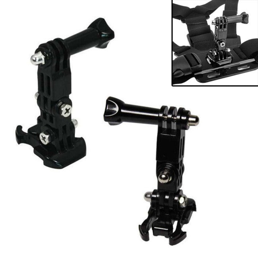 Adjustable Elastic Chest Strap Mount for GoPro Hero Session 4/3+/3/2 - 3-Way Secure Fit for Action Cameras - Perfect for Cycling, Hiking & Extreme Sports
