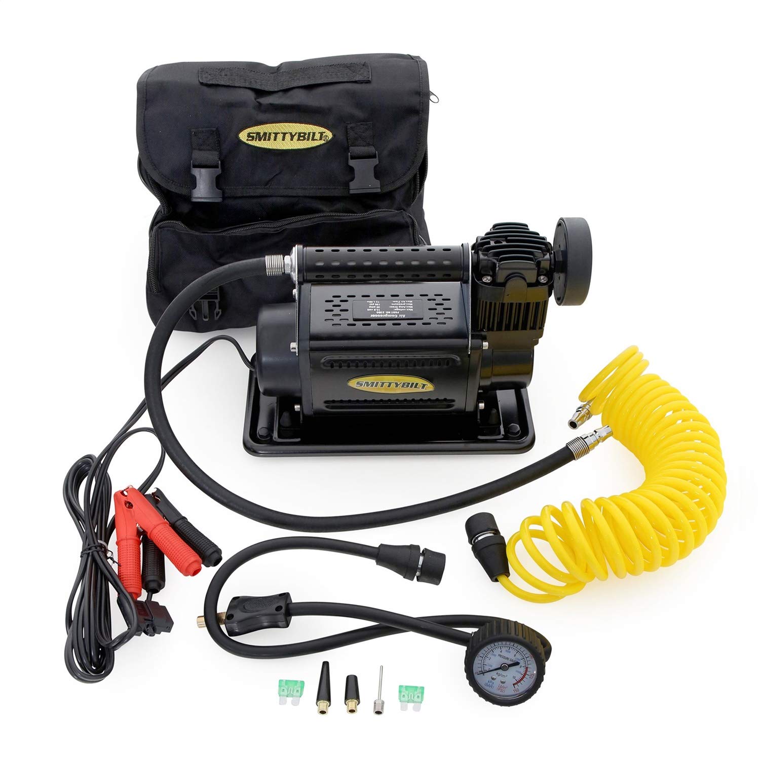 Smittybilt 2.54 CFM 12V Heavy Duty Air Compressor for Off-Road Vehicles & Tires - Perfect for Jeep, Truck, SUV & ATV Inflation