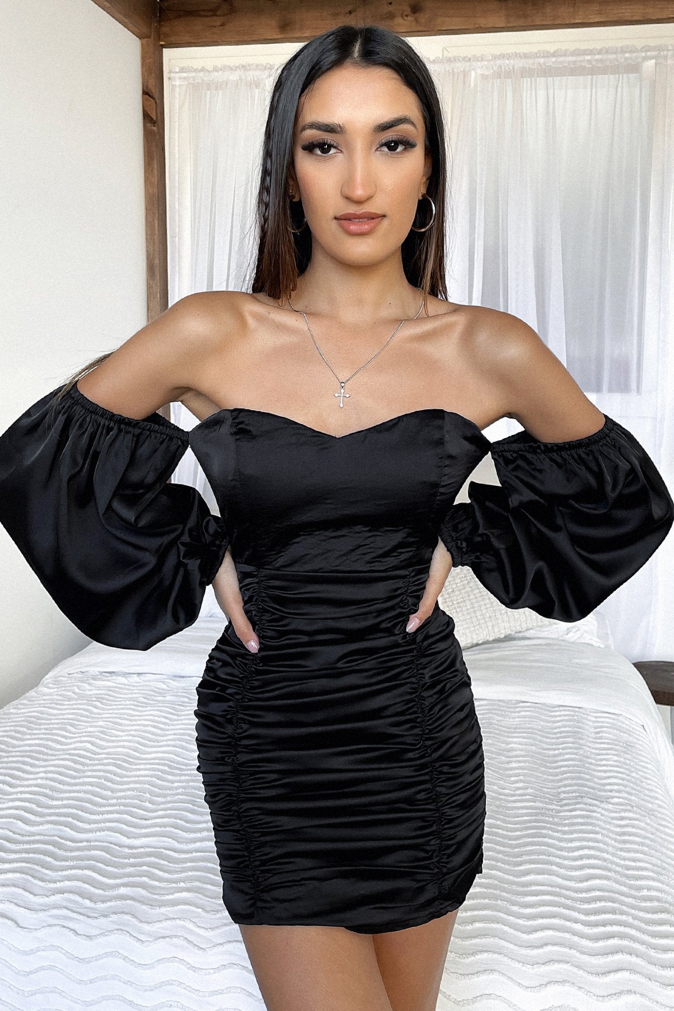 Bonita Black Dress for Women | Elegant & Comfortable Party Wear | Perfect for Evening Events, Weddings & Special Occasions