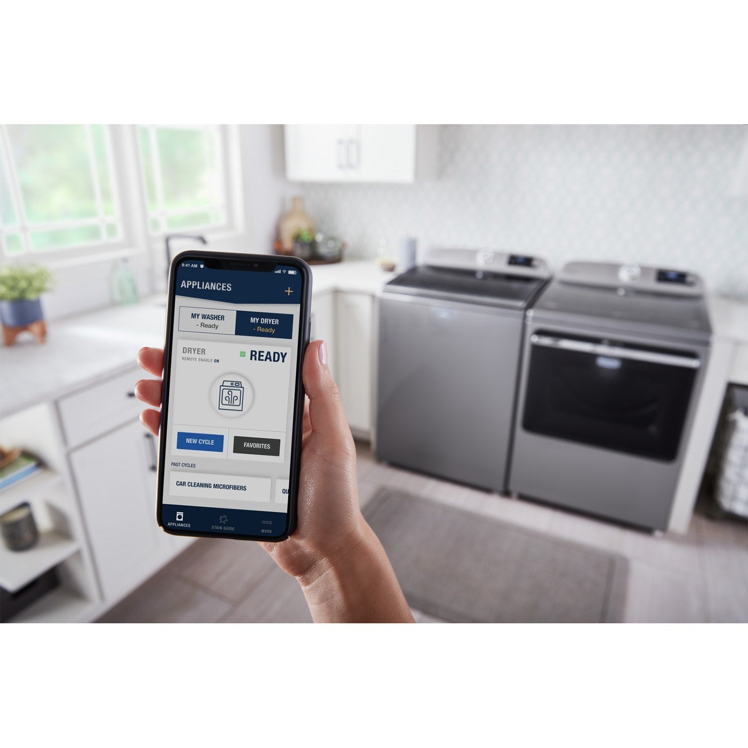 Maytag Metallic Slate Smart Top Load Washer 5.4 cu. ft. & Smart Gas Dryer 7.4 cu. ft. (MVW6230HC/MGD6230HC) - Laundry Set for Large Families, Energy Efficient Appliances for Home Use