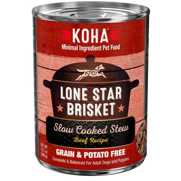 KOHA Lone Star Brisket Canned Dog Food - Grain-Free, High-Protein Wet Food for Dogs - Perfect for Travel, Camping & Emergency Pet Supplies