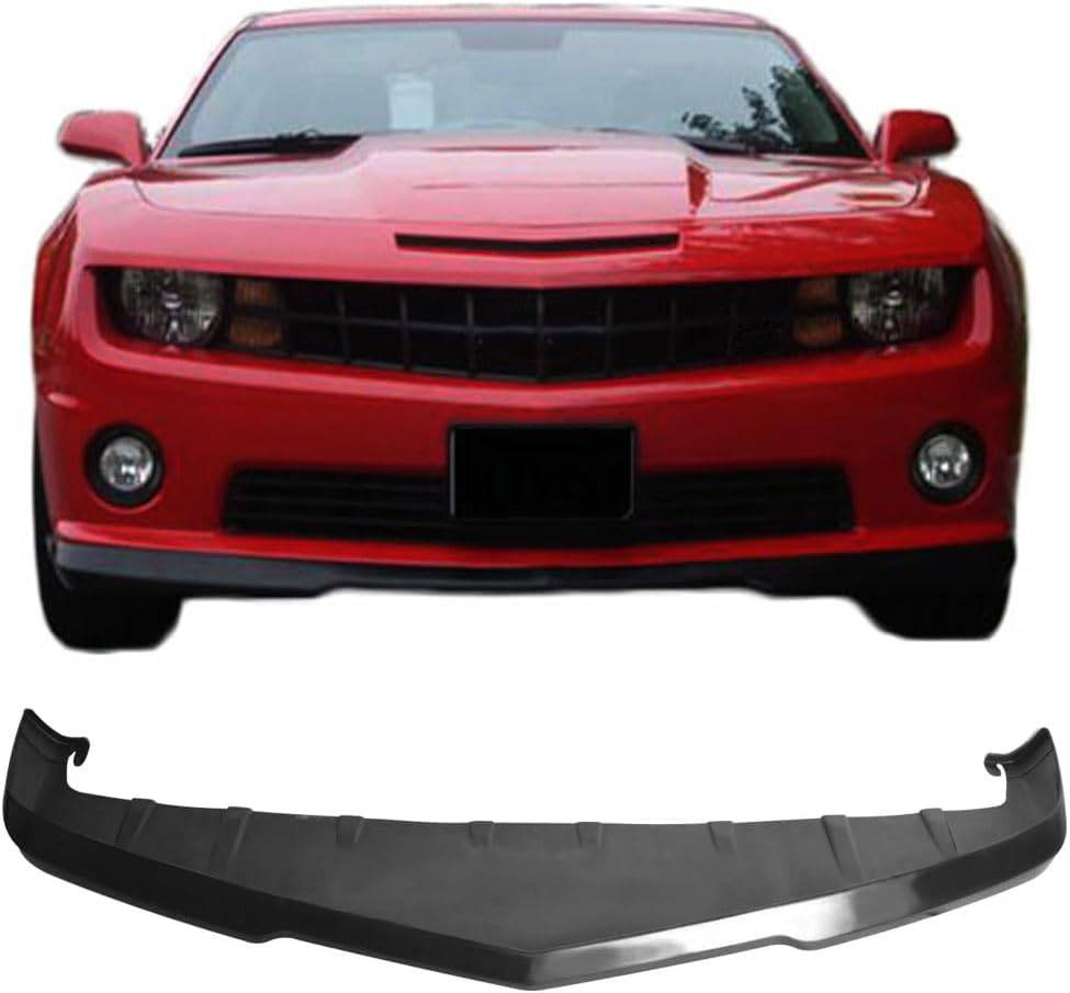 2010-2013 Chevrolet Camaro V8 SS 1SS 2SS Front Bumper Lip Spoiler - Unpainted PU Material for Enhanced Aerodynamics & Sporty Look - Perfect for Street Racing & Car Shows