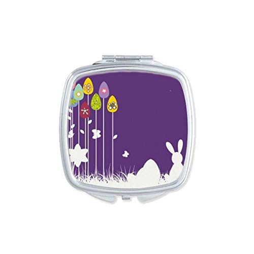 DIYthinker Easter Religious Festival Purple Butterfly Compact Mirror - Double Sided Portable Pocket Makeup Mirror for Travel, Purse & Home Vanity