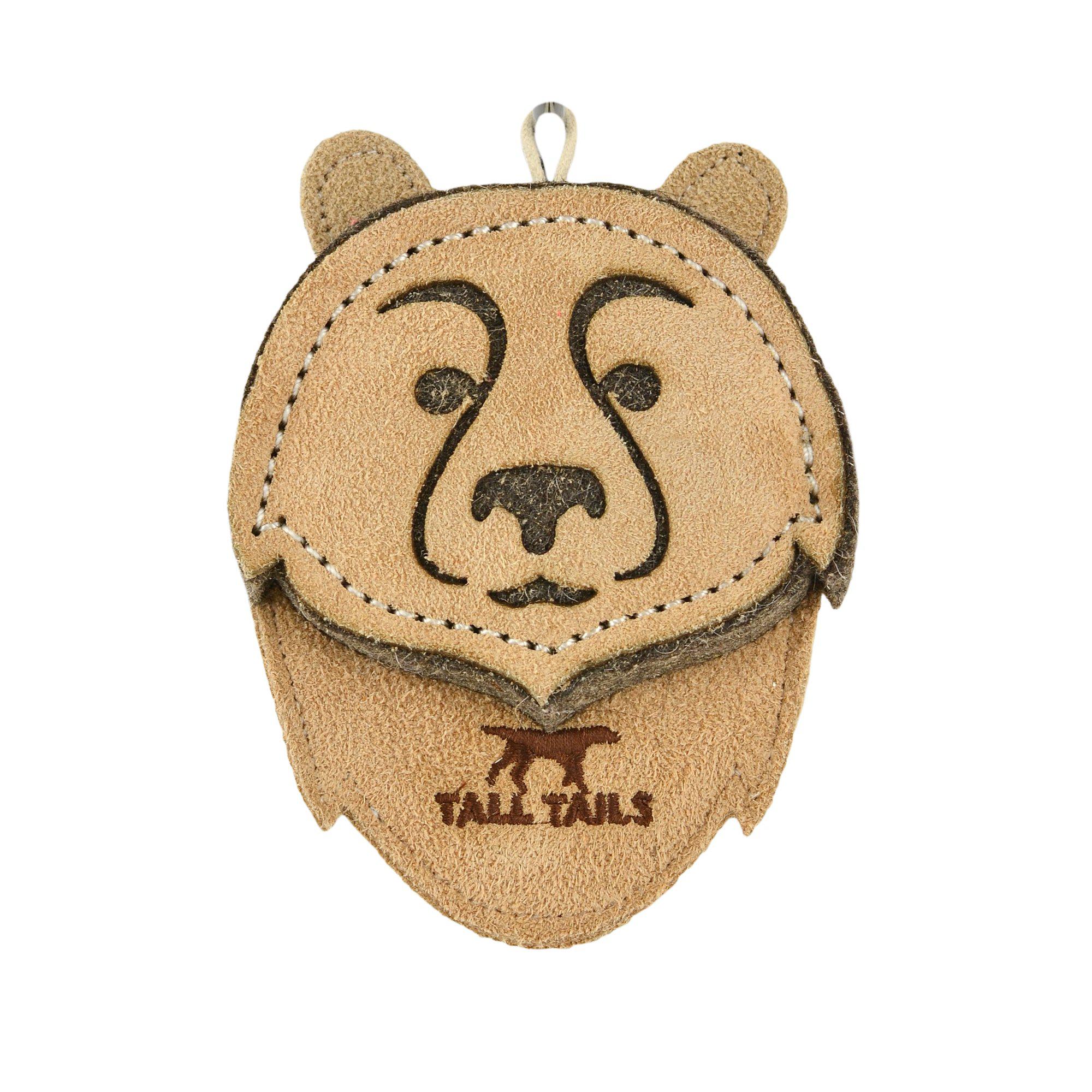 Natural Leather & Wool Bear Toy - Handmade Soft Stuffed Animal for Kids & Nursery Decor - Perfect for Cuddling, Gifts, and Baby Shower Decorations