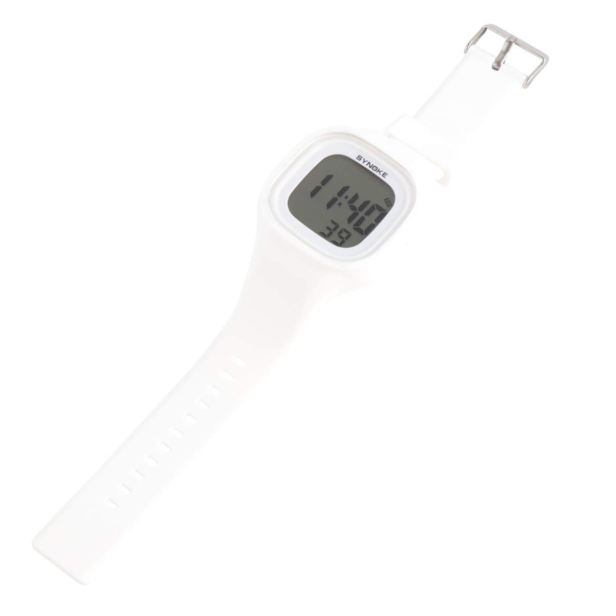 Waterproof Digital Sports Watch with Glow-in-the-Dark Silicone Strap for Men & Women - Perfect for Running, Swimming & Outdoor Activities (White)