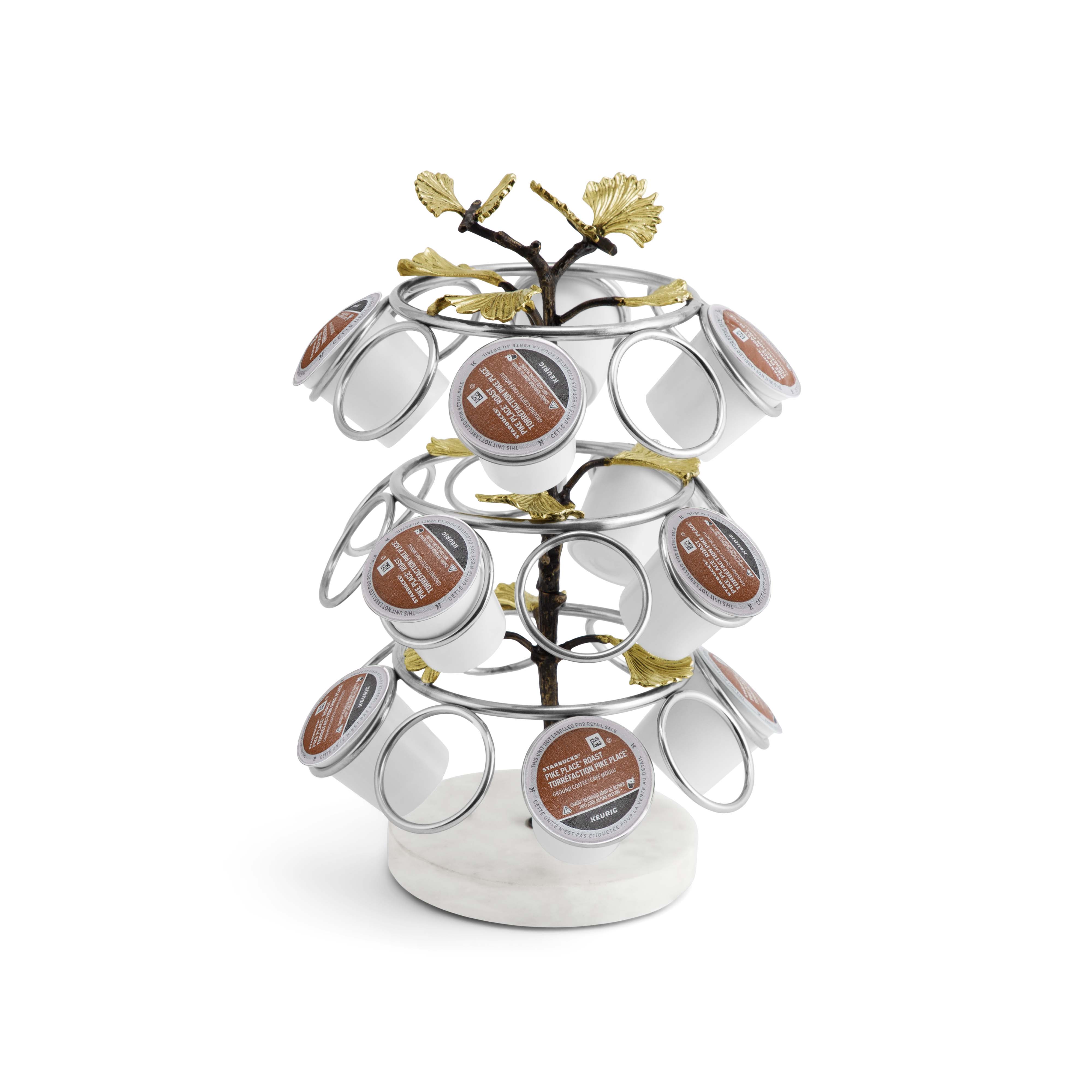 Butterfly Ginkgo K Cup Carousel Holder - Organize & Display Your Keurig Coffee Pods - Perfect for Kitchen, Office, or Coffee Station