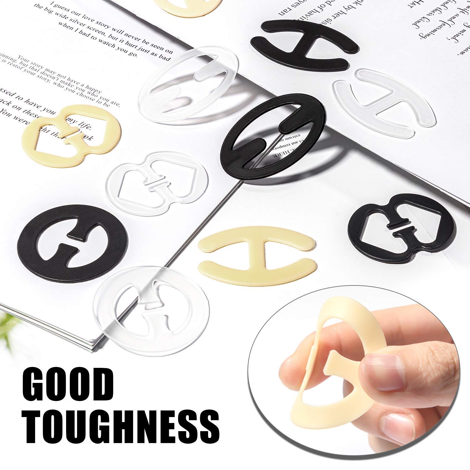 12Pcs Bra Strap Clips - Anti-Slip Back Bra Straps Holder & Cleavage Control Buckles for Women | Perfect for Workout, Yoga, and Everyday Comfort