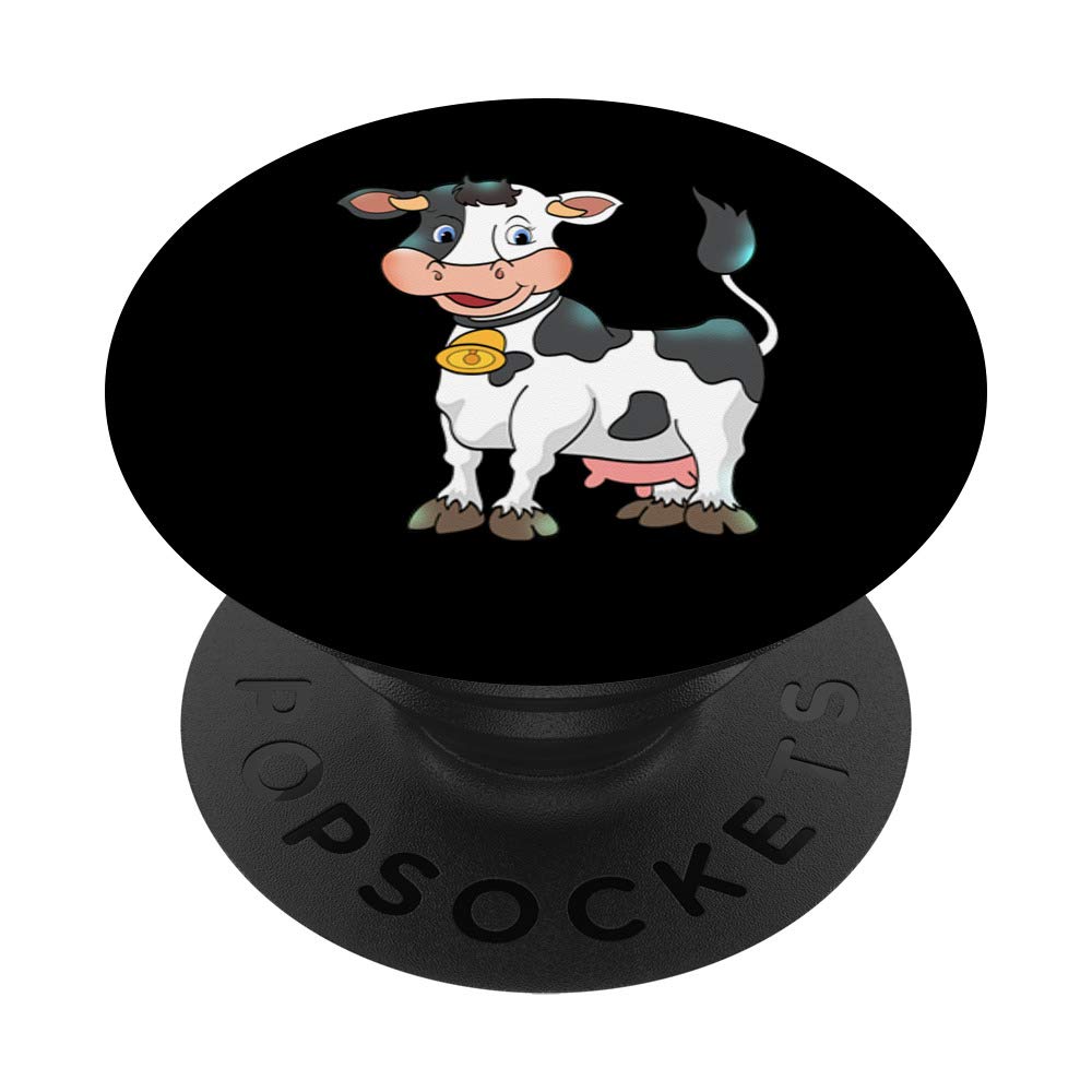 Funny Cow Print PopSockets PopGrip - Swappable Phone Grip for iPhone & Android | Cute Cattle Farmer Gift | Perfect for Farm Lovers, Country Life & Rural Humor Enthusiasts