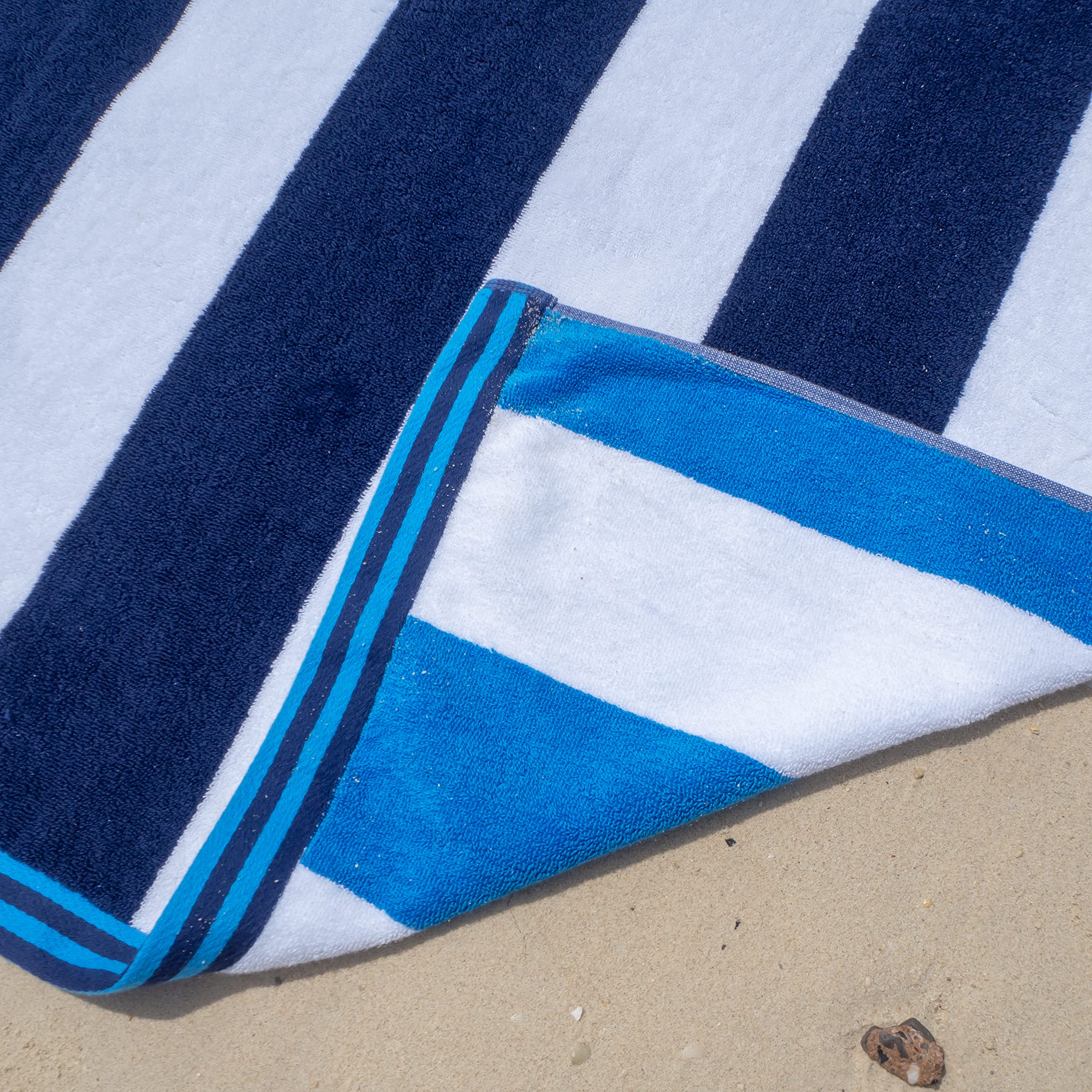 Aston & Arden Reversible Luxury Beach Towel - Set of 8 | 100% Ring Spun Cotton | Extra Large 35