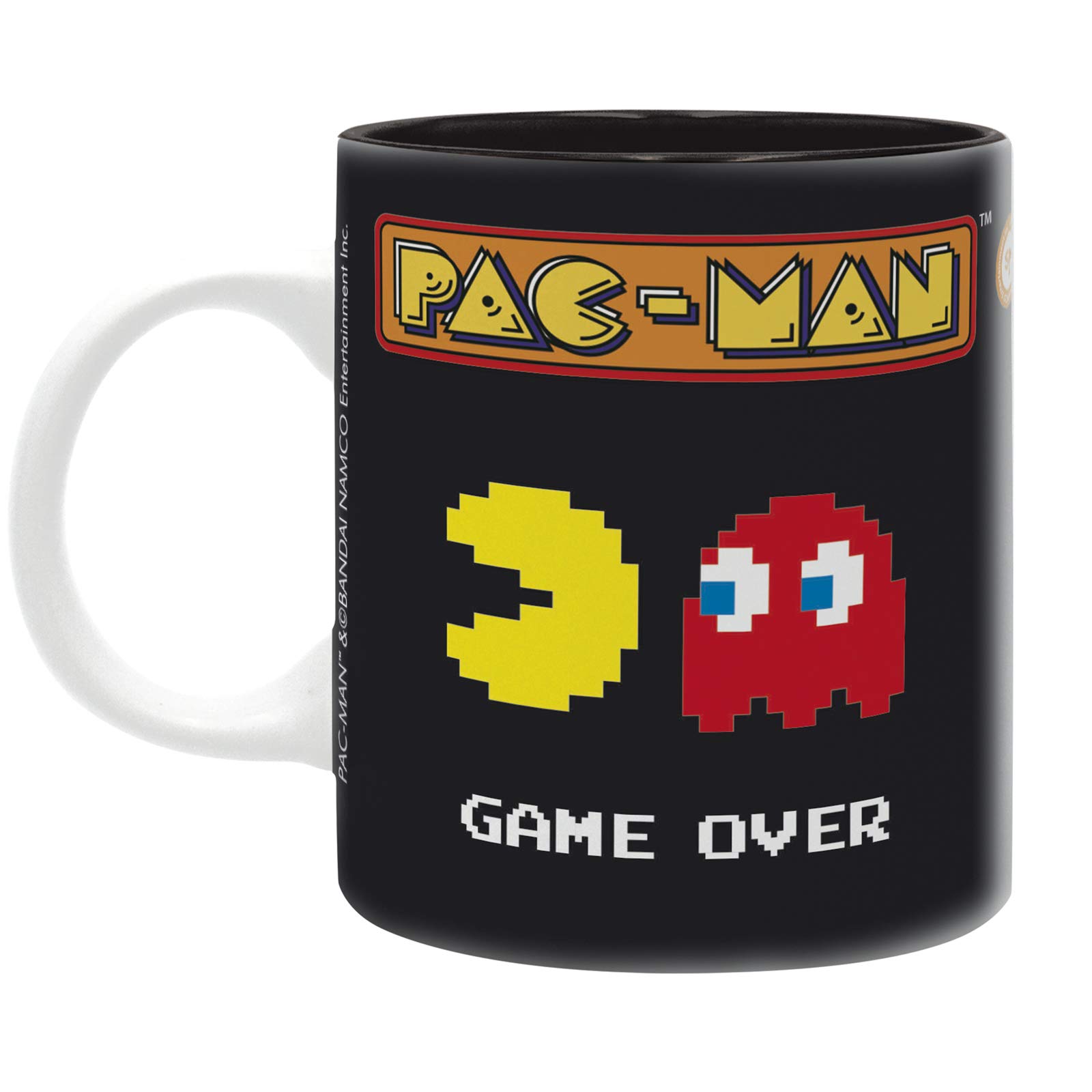 ABYSTYLE PAC-MAN Ceramic Coffee Mug 11 oz (320ml) - Pac-Man vs Ghosts Design - Perfect for Gamers, Office & Home Use