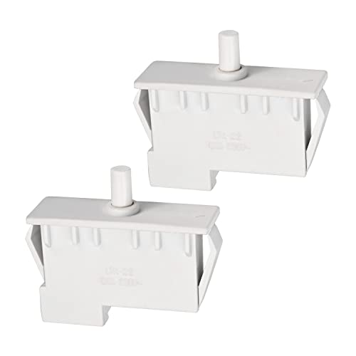 Fielect LTK-22 Refrigerator Door Light Switch - Momentary Fridge Switch 1NO 1NC AC 250V 0.5A (2-Pack, White) - Perfect for Whirlpool, GE, Samsung Refrigerator Replacement Parts & DIY Repair