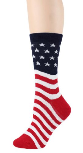 Patriotic-Themed Novelty Socks for Women | USA Flag Socks Size 4-10 | Perfect for 4th of July, Memorial Day & Patriotic Events