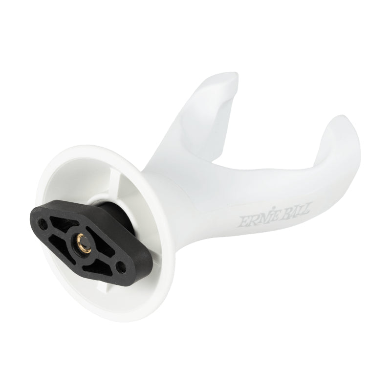Ernie Ball White Guitar Wall Hanger - Secure Mounting Hook for Electric Guitar and Bass - Perfect for Home, Studio & Stage Organization
