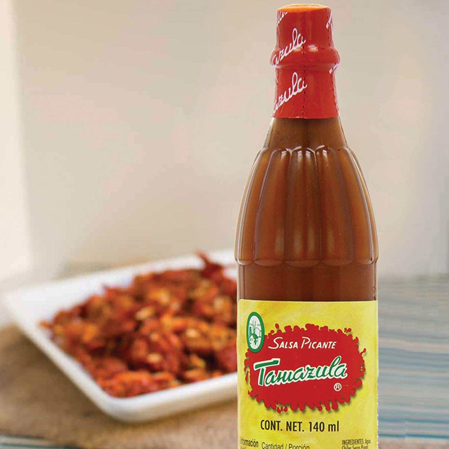 Tamazula Red Hot Sauce - All Natural, Gluten Free & Vegan Mexican Salsa (140ml, Pack of 5) | Spicy Red Pepper Sauce for Tacos, Nachos, Burgers & Cooking | Perfect for Chips, Fast Food, Lunch & Snacks