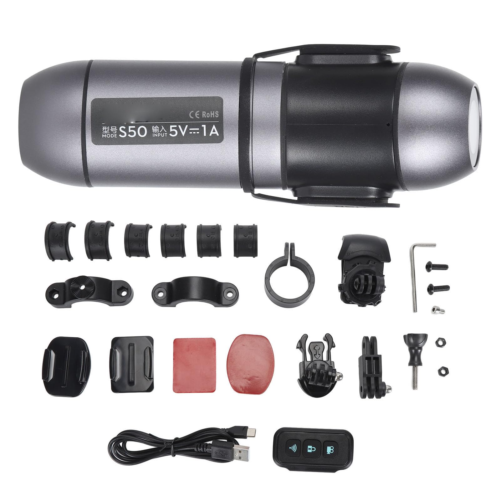 2K Dual Lens Motorcycle Helmet Camera with Loop Recording | for Riding Safety