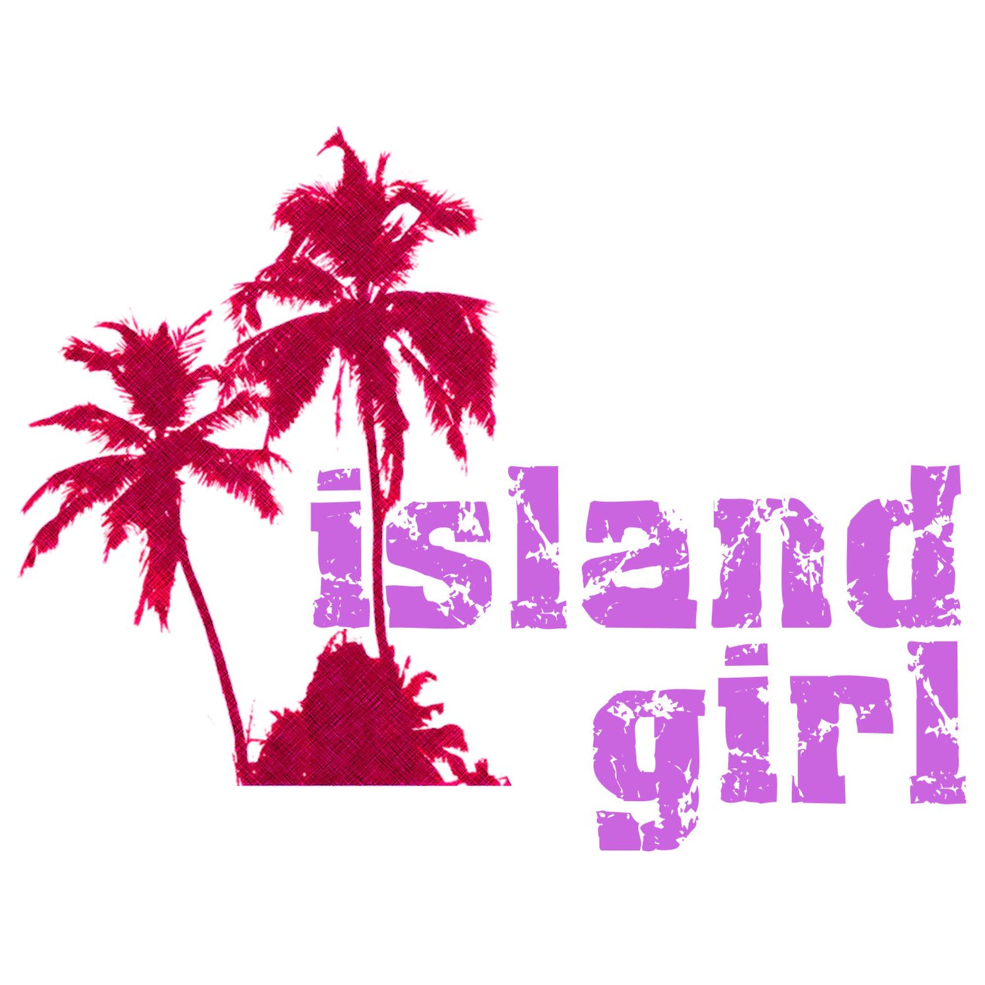Island Girl Oval Car Bumper Sticker - Waterproof Vinyl Decal for Cars, Trucks, Laptops - Perfect for Beach Lovers & Tropical Decor
