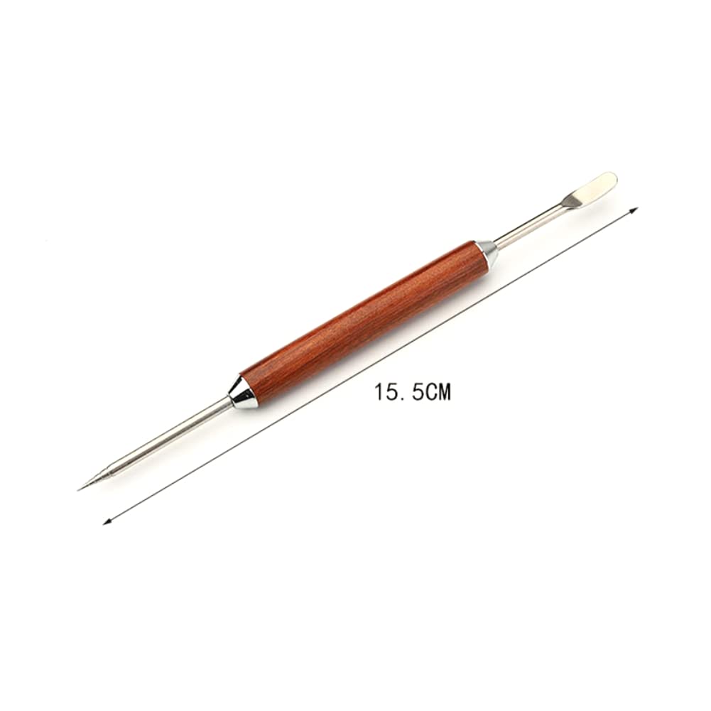 Energetic Coffee Art Needle - Stainless Steel Barista Tool with Wooden Handle for Latte Foam Decorating | Perfect for Home Baristas, Coffee Shops & Gift Giving