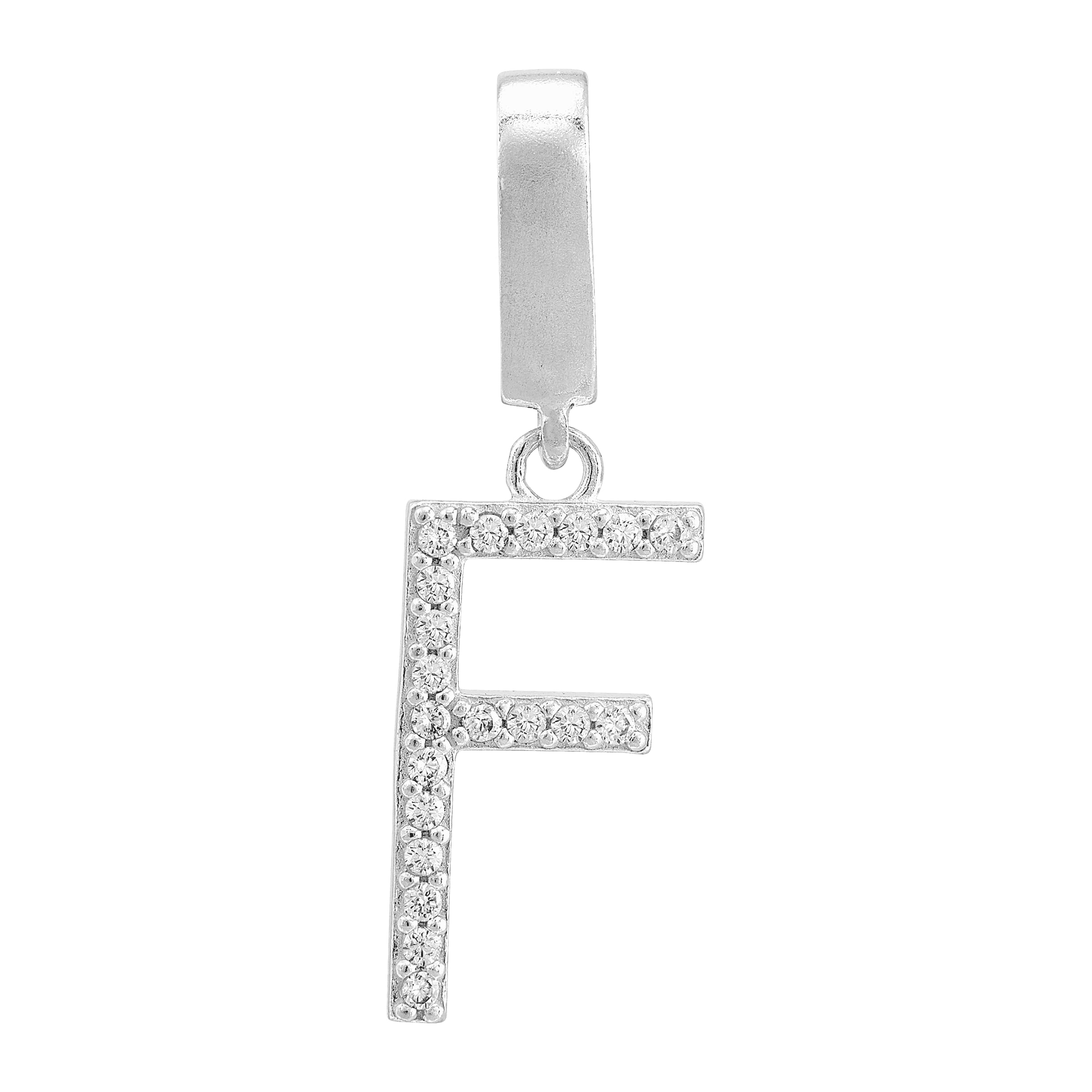Sterling Silver Silpada Cubic Zirconia Letter Charm Pendant - Elegant Personalized Jewelry for Necklace, Gift & Special Occasions