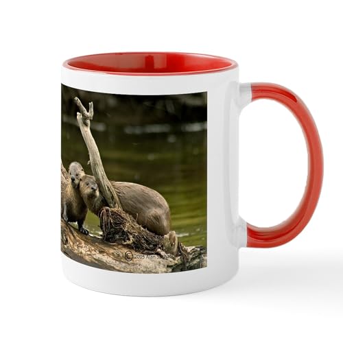 White/Red Inside - River Otter Mug