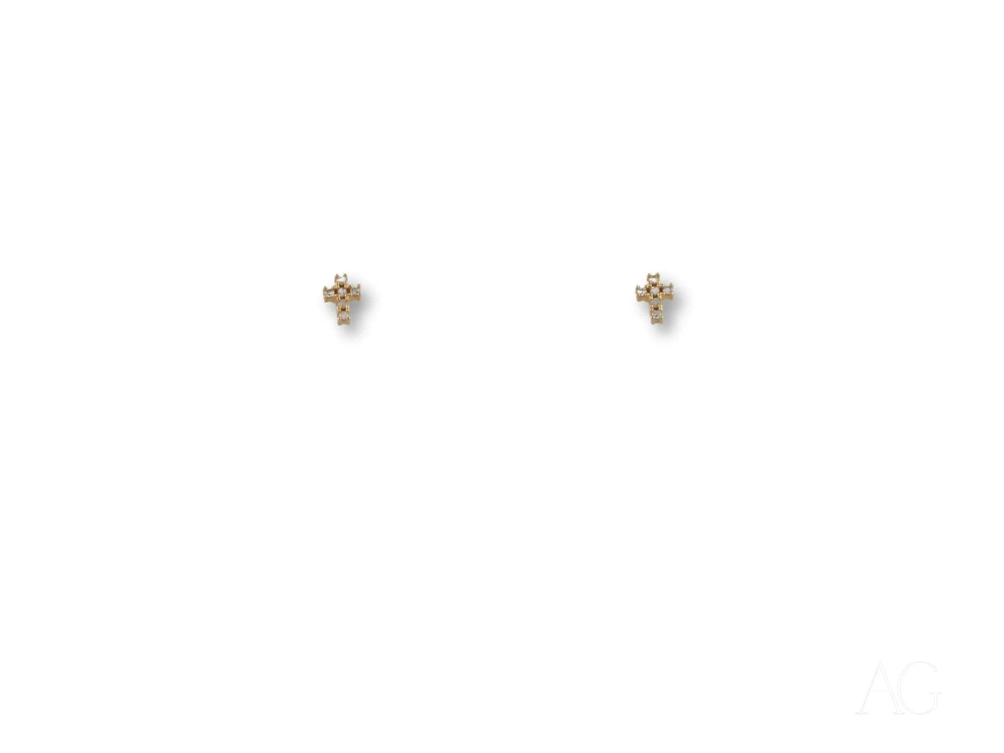 Diamond Cross Earrings for Women - Elegant Lightweight Hypoallergenic Jewelry for Church, Wedding & Everyday Wear