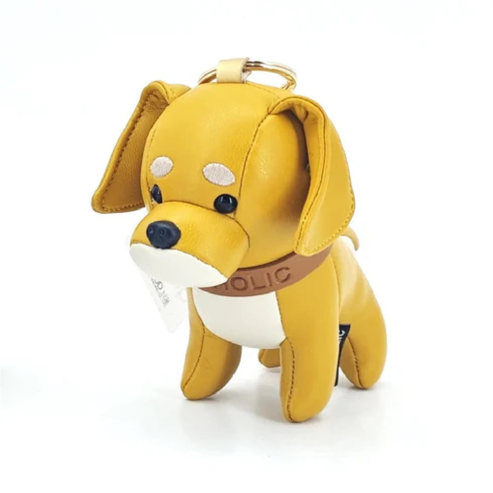 Golden Retriever Leather Charm - Handmade Dog Breed Keychain for Pet Lovers - Perfect for Keyrings, Backpacks & Gifts