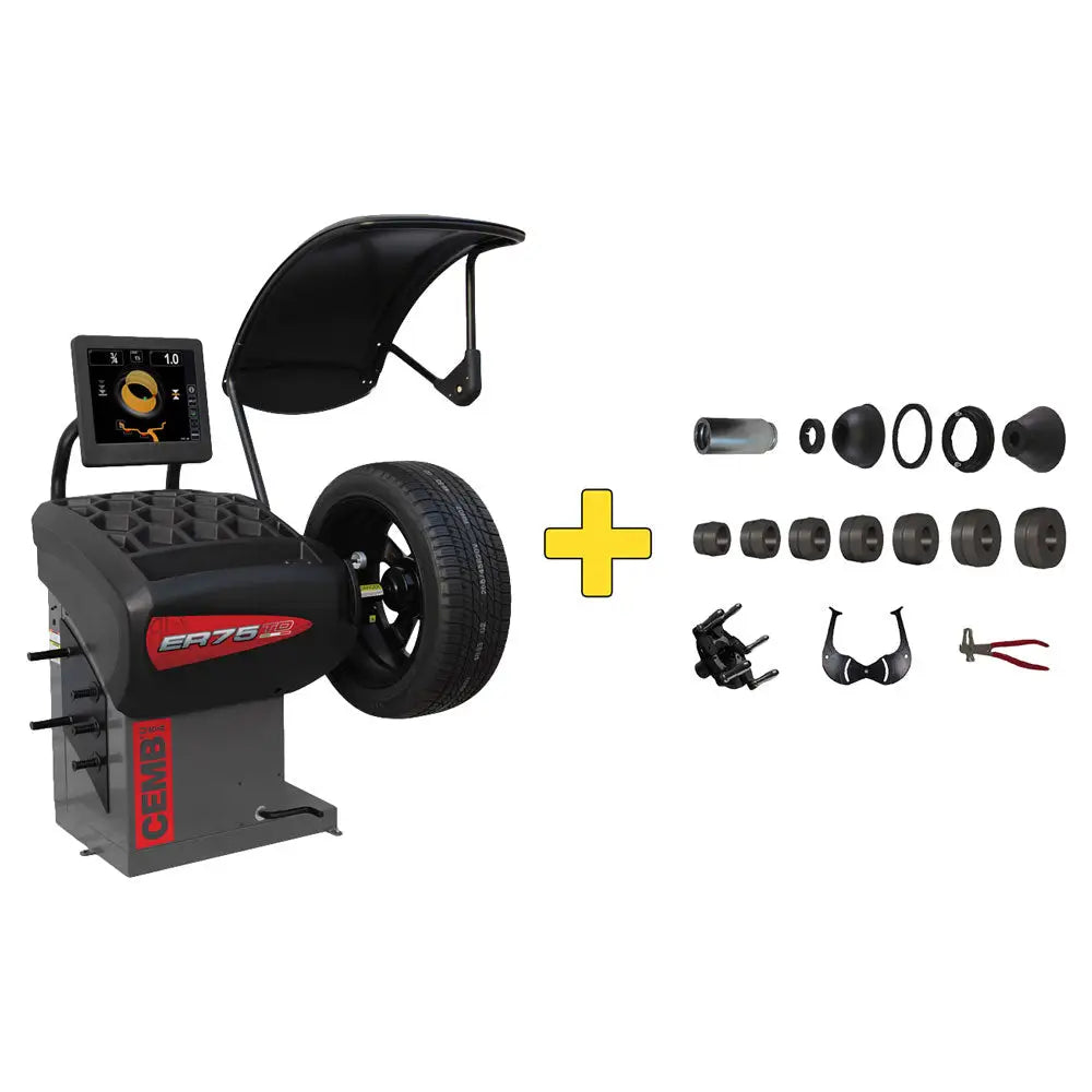 Cemb ER75AC HubMatch RFV Wheel Balancer - Professional Wheel Balancing Machine for Auto Shops & Tire Centers - Perfect for Trucks, SUVs, and Passenger Vehicles
