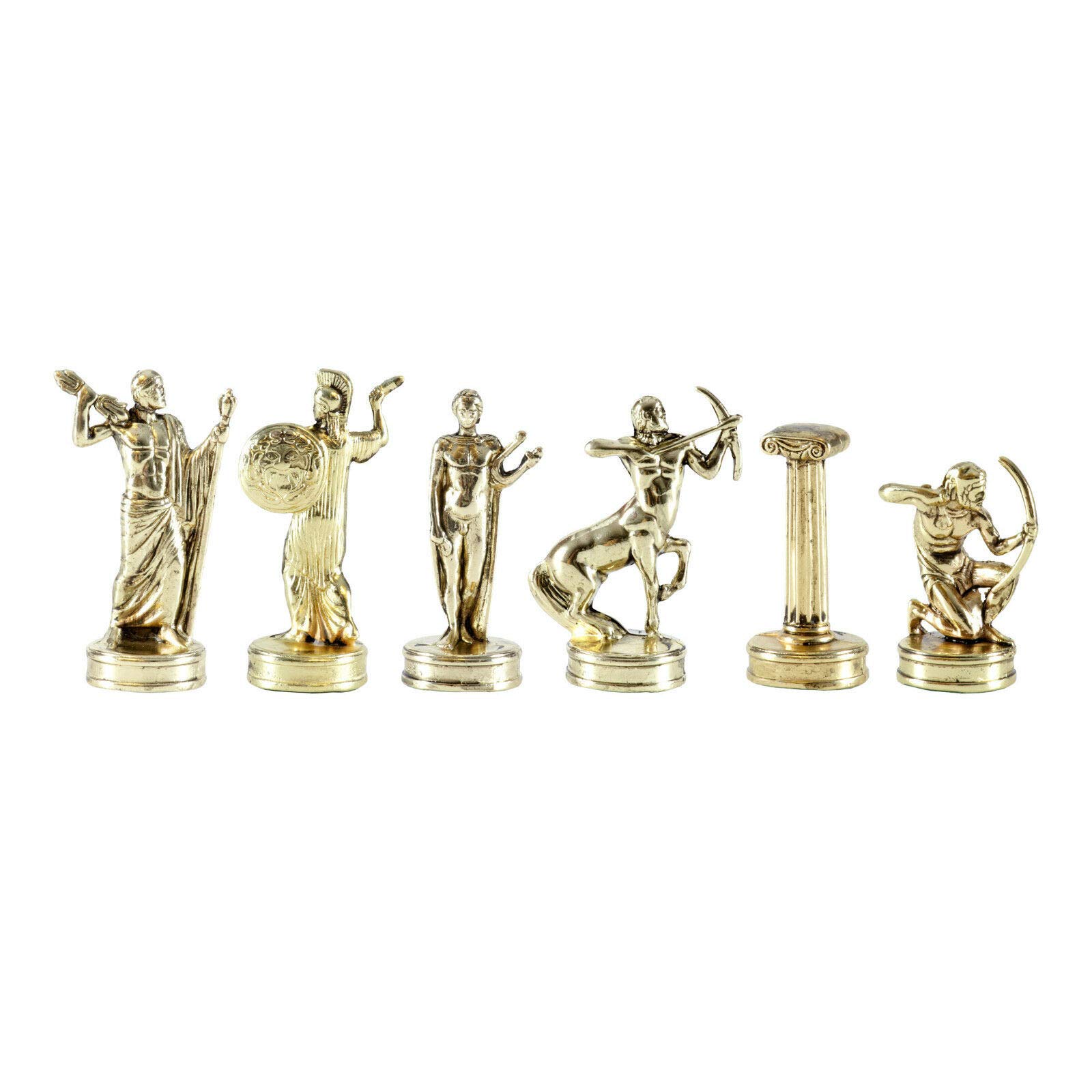 Premium Hercules Chess Set - Brass & Nickel Chess Pieces - Elegant Handcrafted Design - Perfect for Home, Office, or Gifts - No Chess Board Included