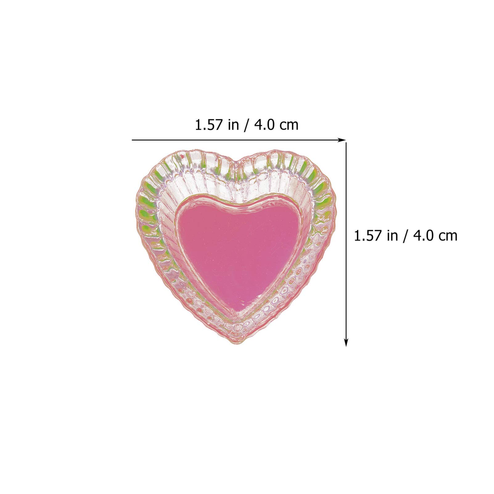 Minkissy 2pcs Clear Acrylic Nail Art Liquid Dappen Dish with Lid - Heart Shaped Glass Crystal Cup for Manicure, Nail Extensions & Acrylic Powder Mixing | Perfect for Professional Salons & Home Nail Care