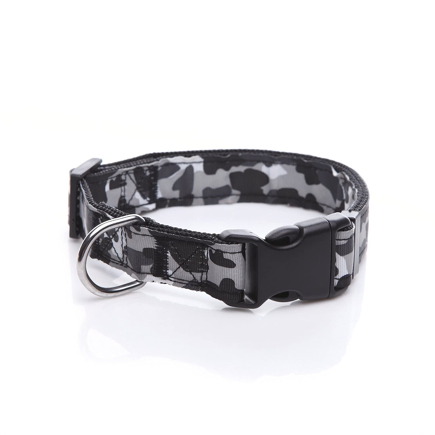 TAIDA Camouflage Dog Leash & Collar Set - 1 Inch Wide Adjustable Nylon Pet Leash with Matching Collar for Small, Medium & Large Dogs - Perfect for Hiking, Camping & Outdoor Adventures