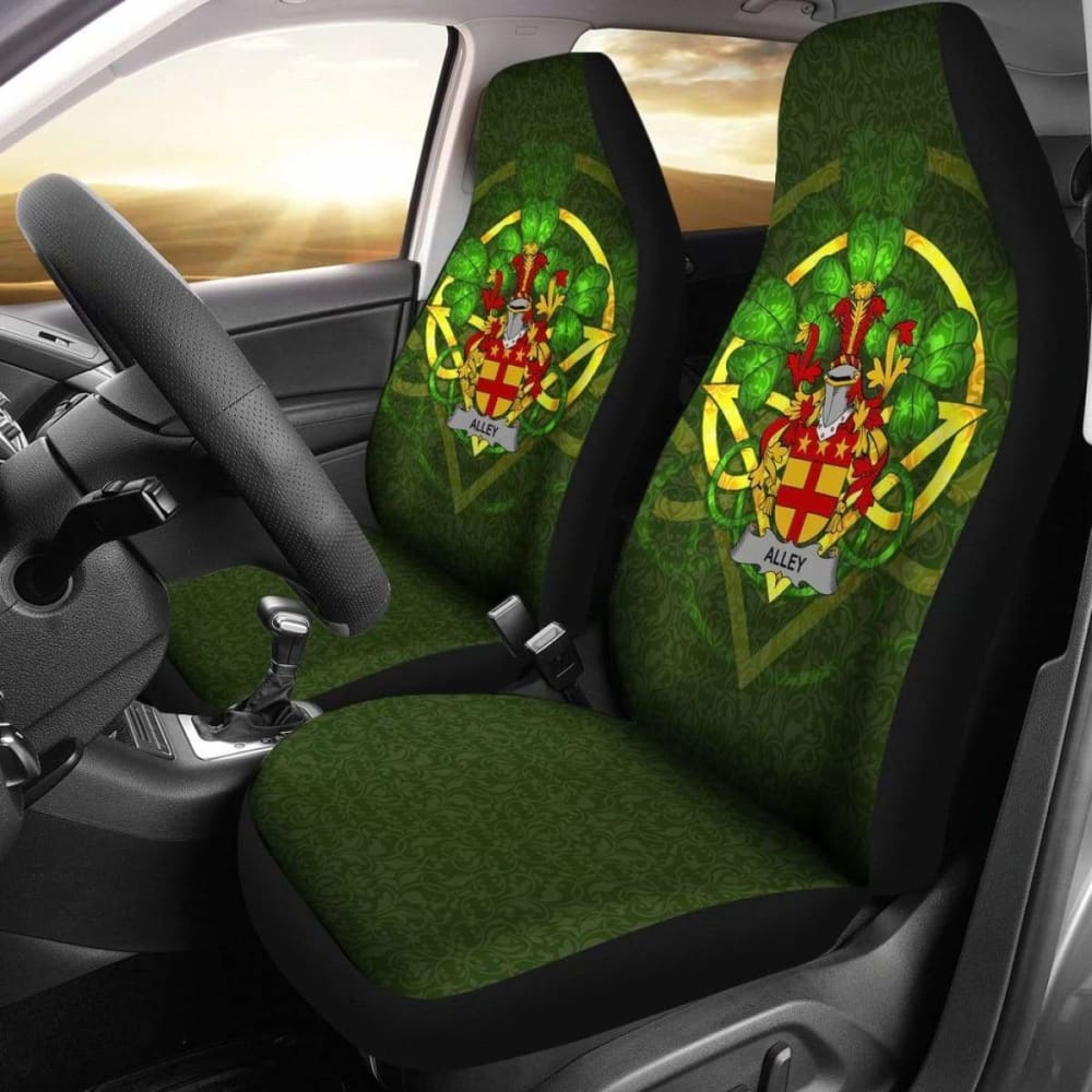 Alley Ireland Car Seat Cover Set of 2 - Premium Celtic Shamrock Design for Auto Protection | Perfect for Cars, Trucks & SUVs | St. Patrick's Day Gift Idea