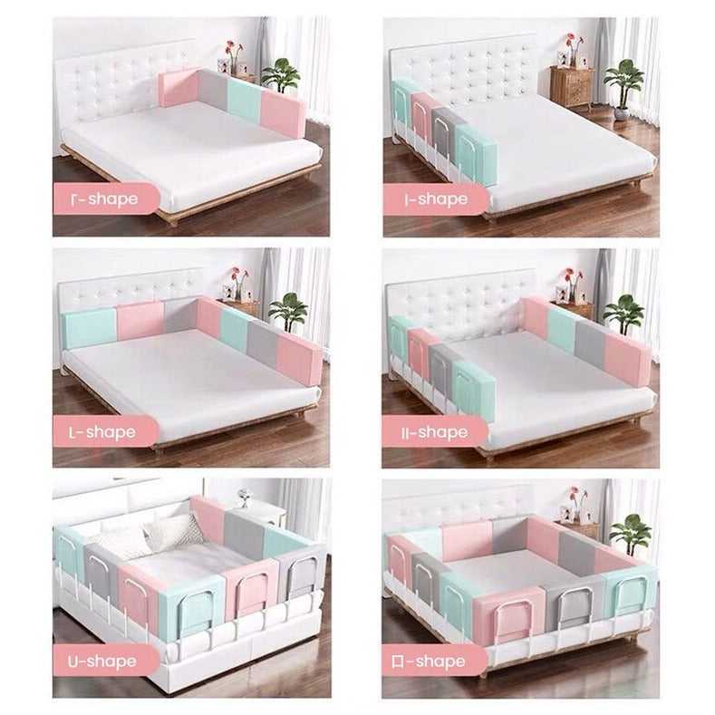 Baby Bed Rail Guard - Soft Padded Anti-Rollover Safety Fence for Toddlers | Perfect for Cribs, Twin Beds & Co-Sleeping