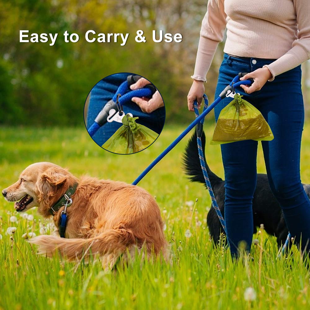 4PCS Dog Poop Bag Holder - Leak-Proof Metal Waste Bag Carrier with Hands-Free Clip for Walking Pets | Perfect for Dog Walking, Hiking, and Outdoor Adventures