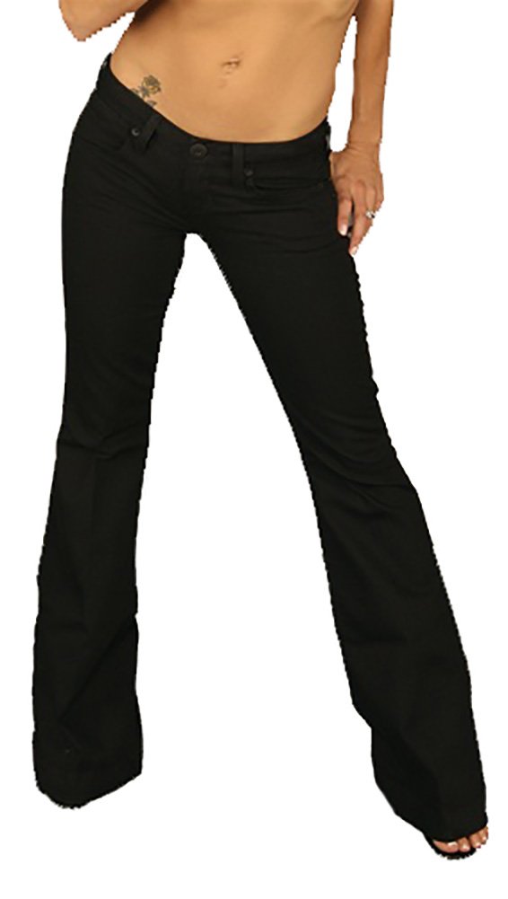 HUDSON Jeans Women's Reilly Flare Denim Pants - High Waisted Stretch Bootcut Jeans in Black | Perfect for Casual Wear, Date Night & Office Outfits