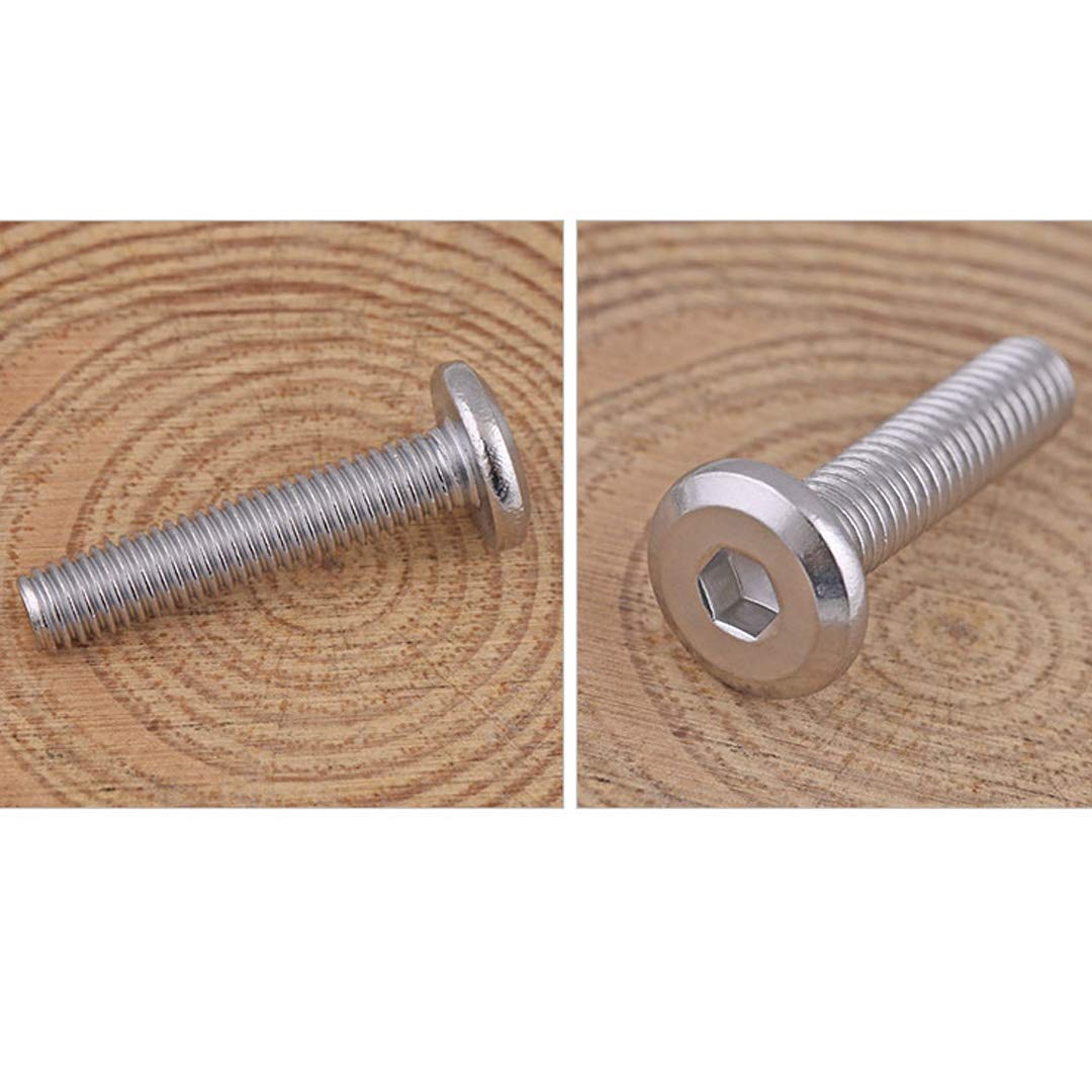 BOZONLI Hex Barrel Bolts M6×40mm (10 Pack) - Hollow Hex Screws for Furniture, Cribs, Beds, Cabinets & Chairs - Secure Assembly for Home & Office Use