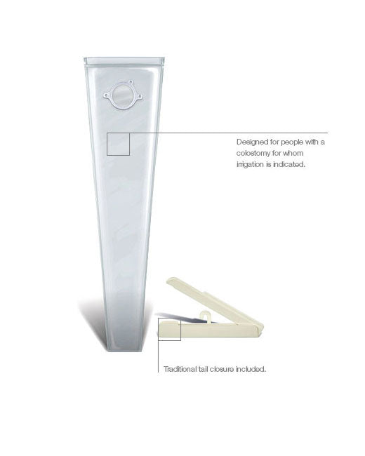Convatec Visi Flow 2-Piece Transparent Blue Irrigation Sleeve (70mm/2.75
