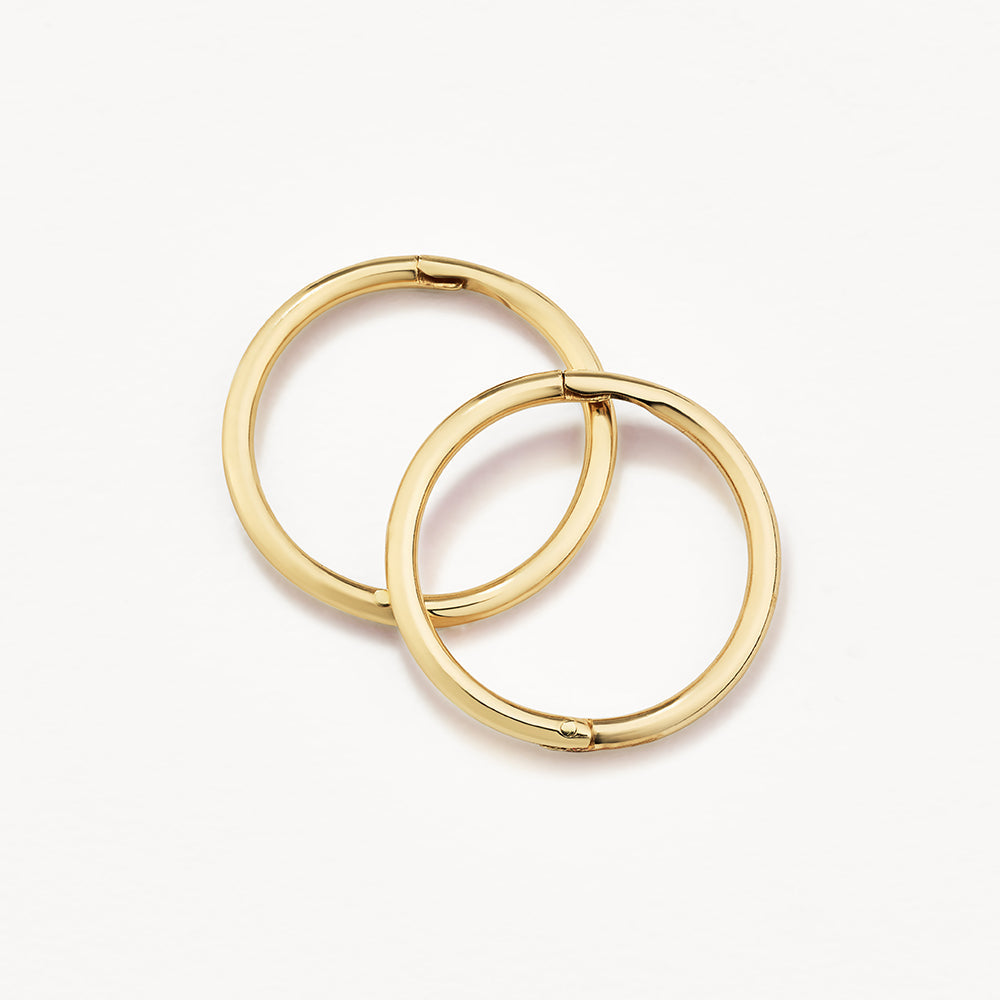 10k Gold Polished Sleeper Earrings for Women – Elegant and Comfortable Hoop Earrings for Everyday Wear, Sleep, and Gifting