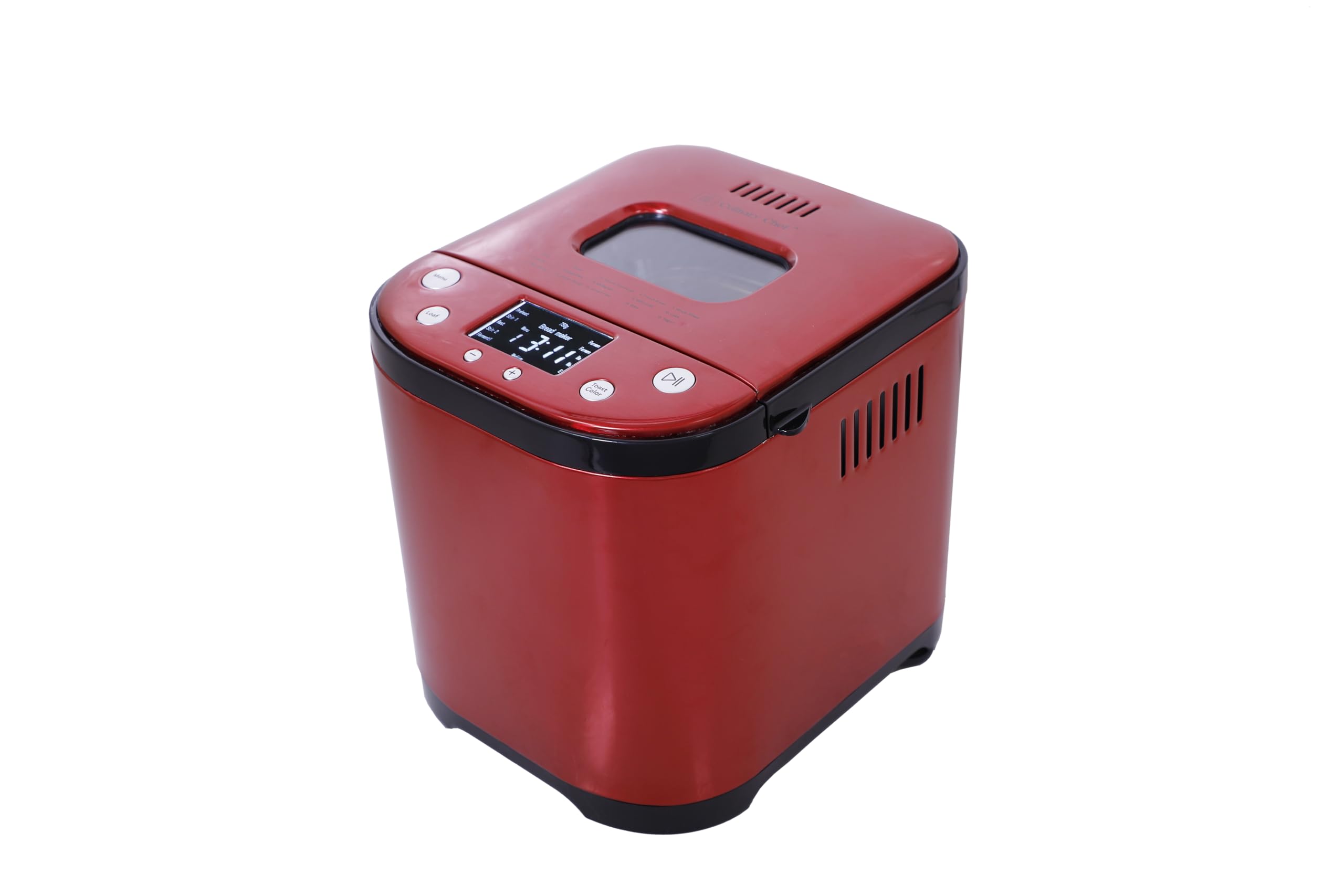 15-in-1 Bread Maker Machine with Nonstick Bowl & Accessories - Bake Gluten-Free Bread, Cake, Yogurt | 3 Crust Colors & Loaf Sizes (2LB XL-RED) | Perfect for Home Baking, Healthy Breakfast & Family Gatherings