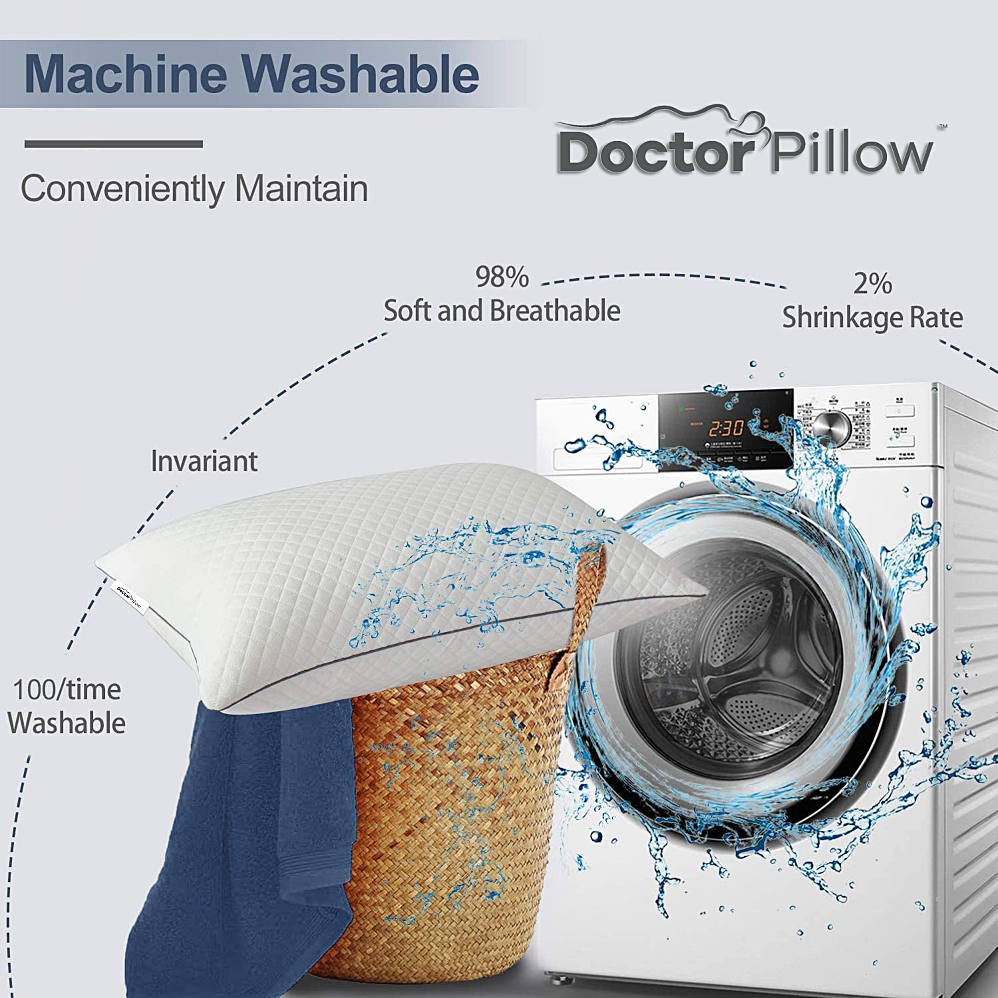 HOMAX Super Soft Adjustable Bed Pillows (2 Pack) - Full Size Pillow for Side, Back & Stomach Sleepers | Breathable & Hypoallergenic | Perfect for Home, Office & Travel Use