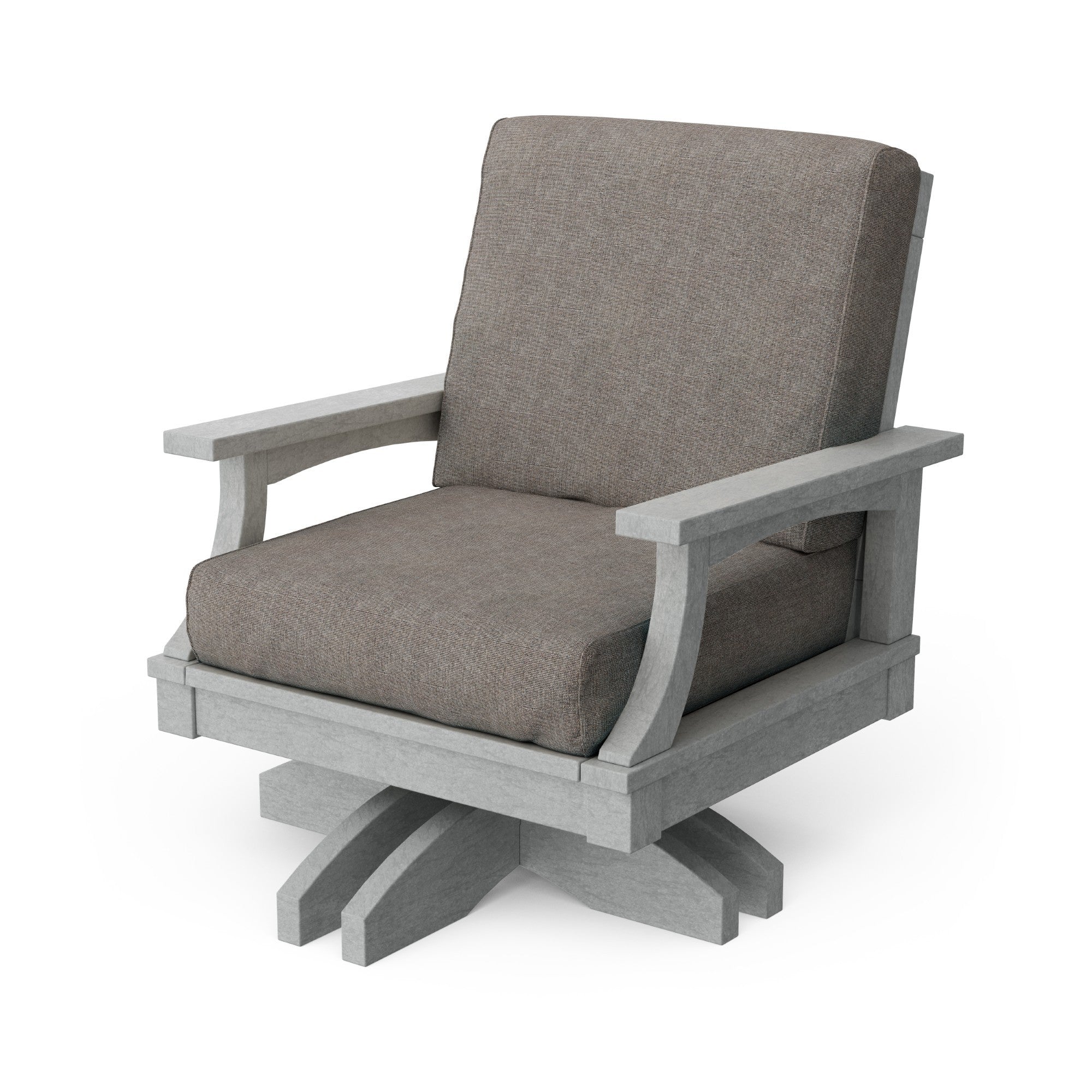 Heritage Deep Seating Swivel Chair - 360° Rotating Patio Lounge Chair with Cushions, Weather-Resistant Outdoor Furniture for Garden, Poolside & Backyard Relaxation