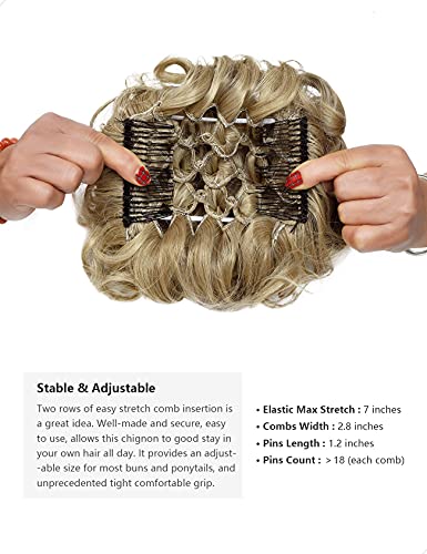 Classic Curly Chignon Hairpiece Bun - Elegant Synthetic Hair Bun for Women | Perfect for Weddings, Prom, Cosplay & Everyday Hairstyles