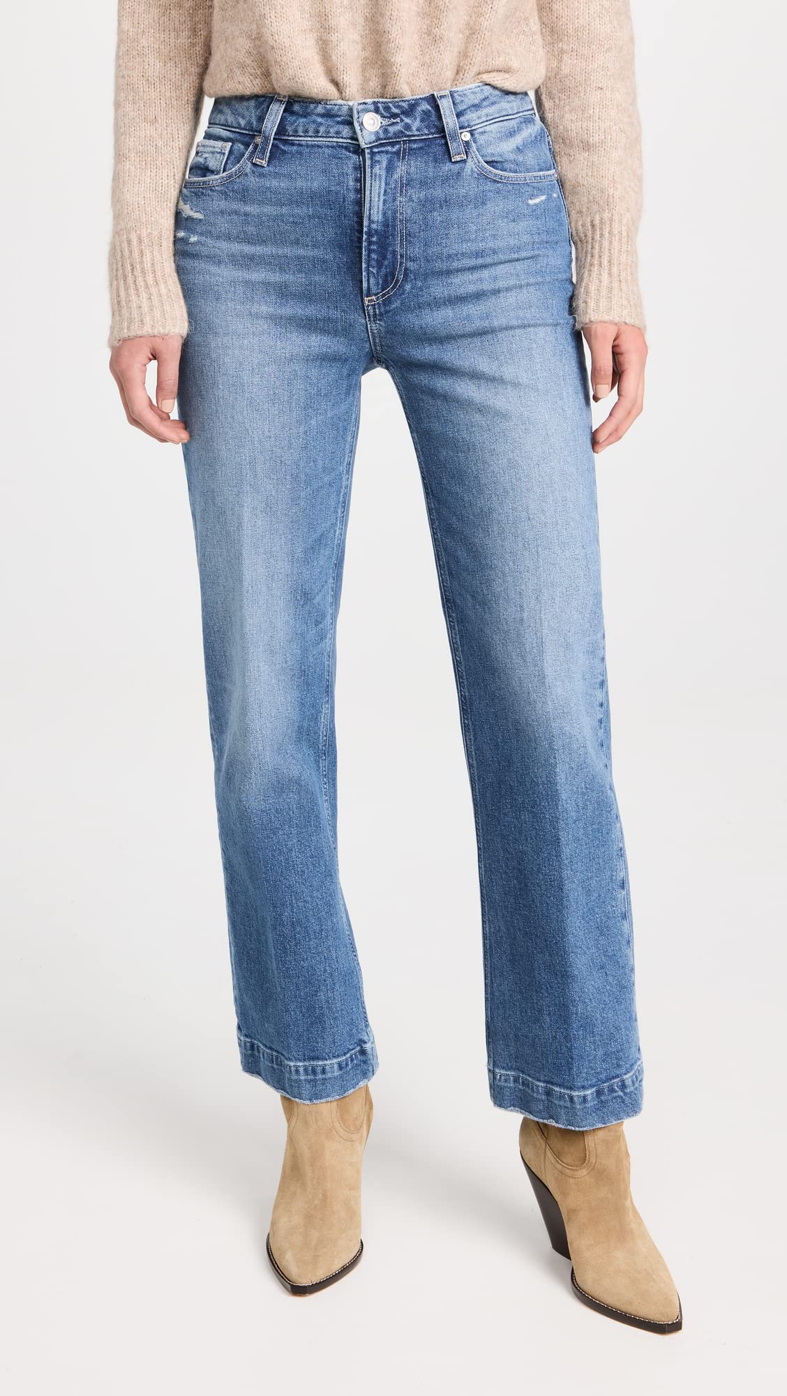 PAIGE Women's High-Rise Ankle Jeans - Slim Fit Stretch Denim Pants for Casual & Work Wear | Perfect for Everyday Outfits & Office Looks