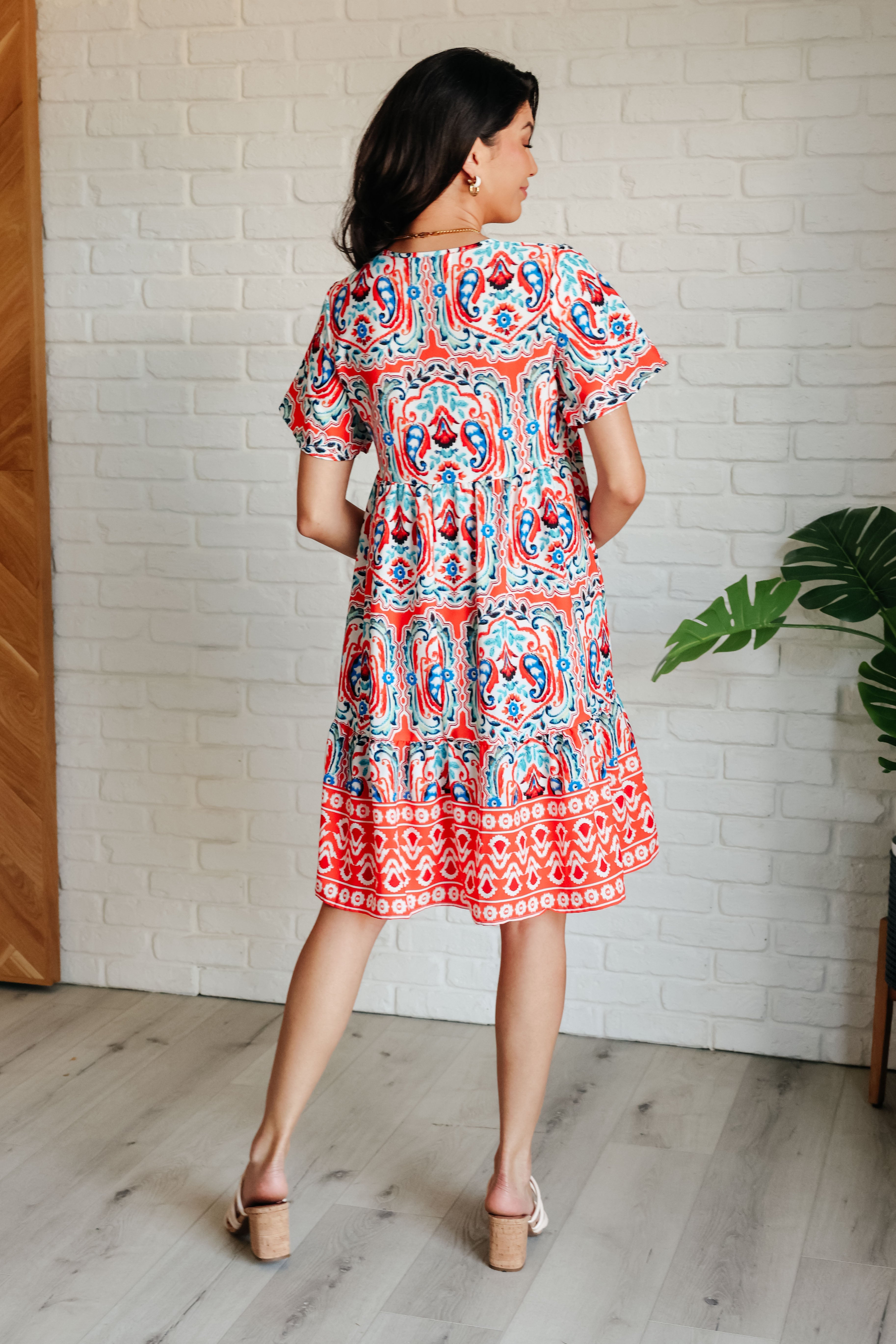 Journey On Mixed Print Dress - Stylish Floral & Geometric Pattern Summer Dress for Women | Perfect for Beach, Vacation & Casual Outings