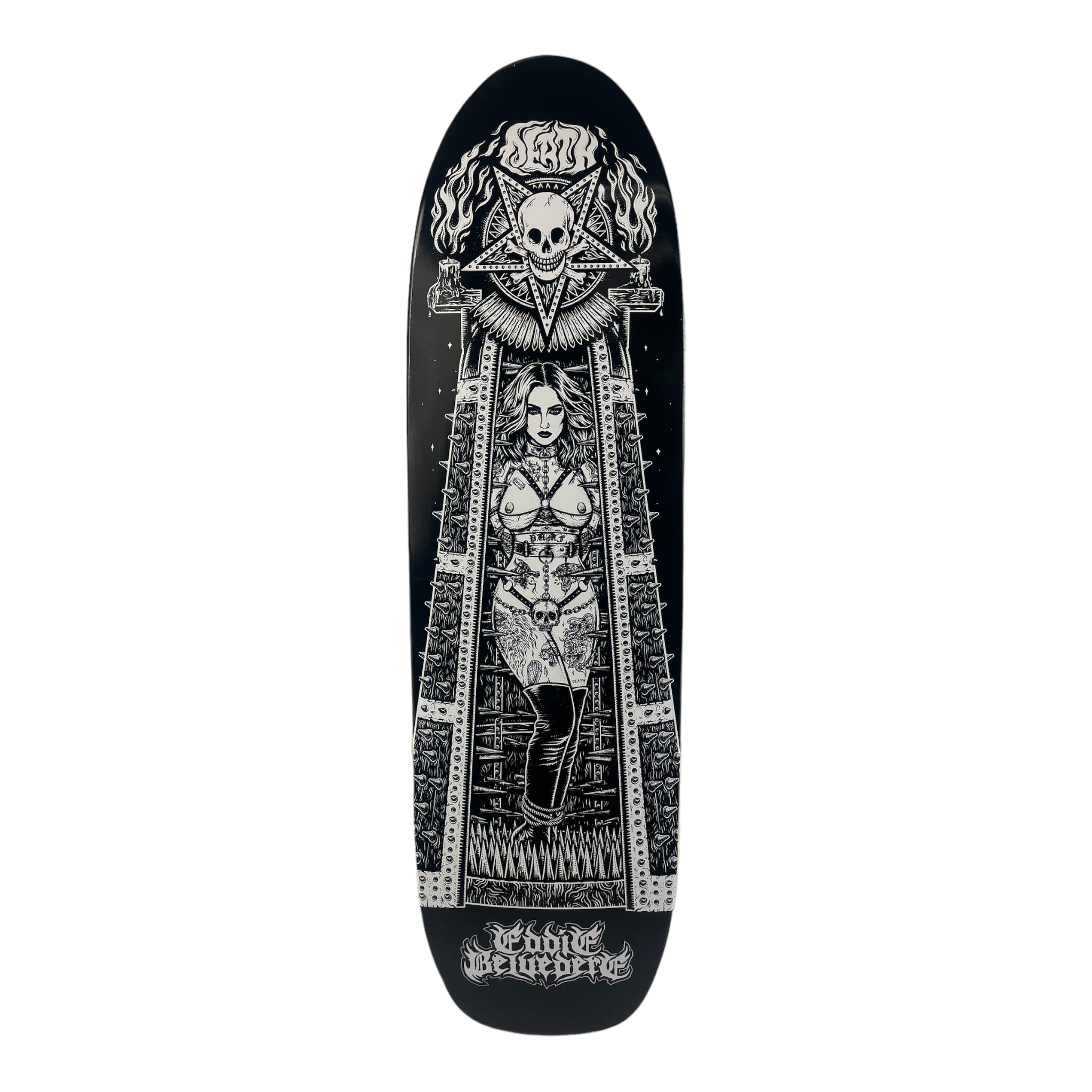 Eddie Belvedere Maiden Pro Deck - Death Skateboards POOL Shape 9 - Premium Skateboard for Pool Skating & Street Tricks