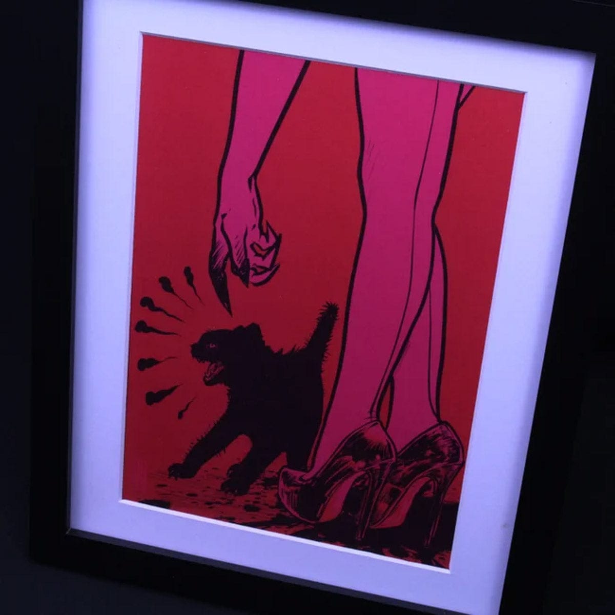 Godmachine Signed 'Kitty' Lithograph Print - Limited Edition Art for Home Decor, Gifts & Collectibles
