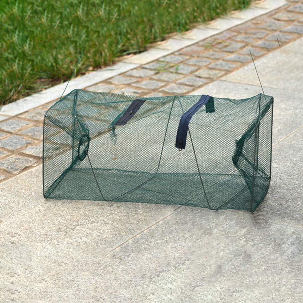 Foldable & Retractable Fishing Net - Portable Mesh Cage for Fish & Shrimp - Durable Cast Net Trap for Freshwater & Saltwater Fishing - Perfect for Kayak, Boat & Shore Fishing Adventures