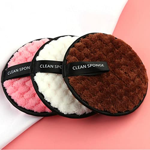 3-Piece Reusable Makeup Remover Pads Set with Spa Headband & Mask Brush - Soft Facial Cotton Pads for Cleansing, Exfoliating & Skincare Routine - Perfect for Daily Use, Travel & Spa Days (Multicolor)