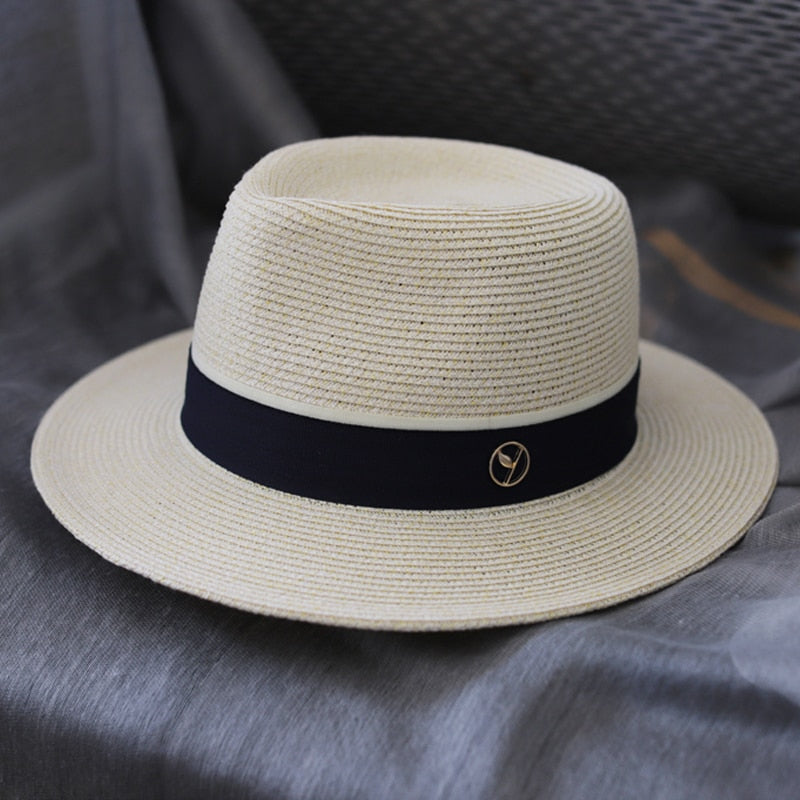 Stylish Natural Panama Straw Hat for Women & Men - Wide Brim Summer Beach Sun Hat with UV Protection - Perfect for Vacations, Outdoor Activities & Birthday Gifts