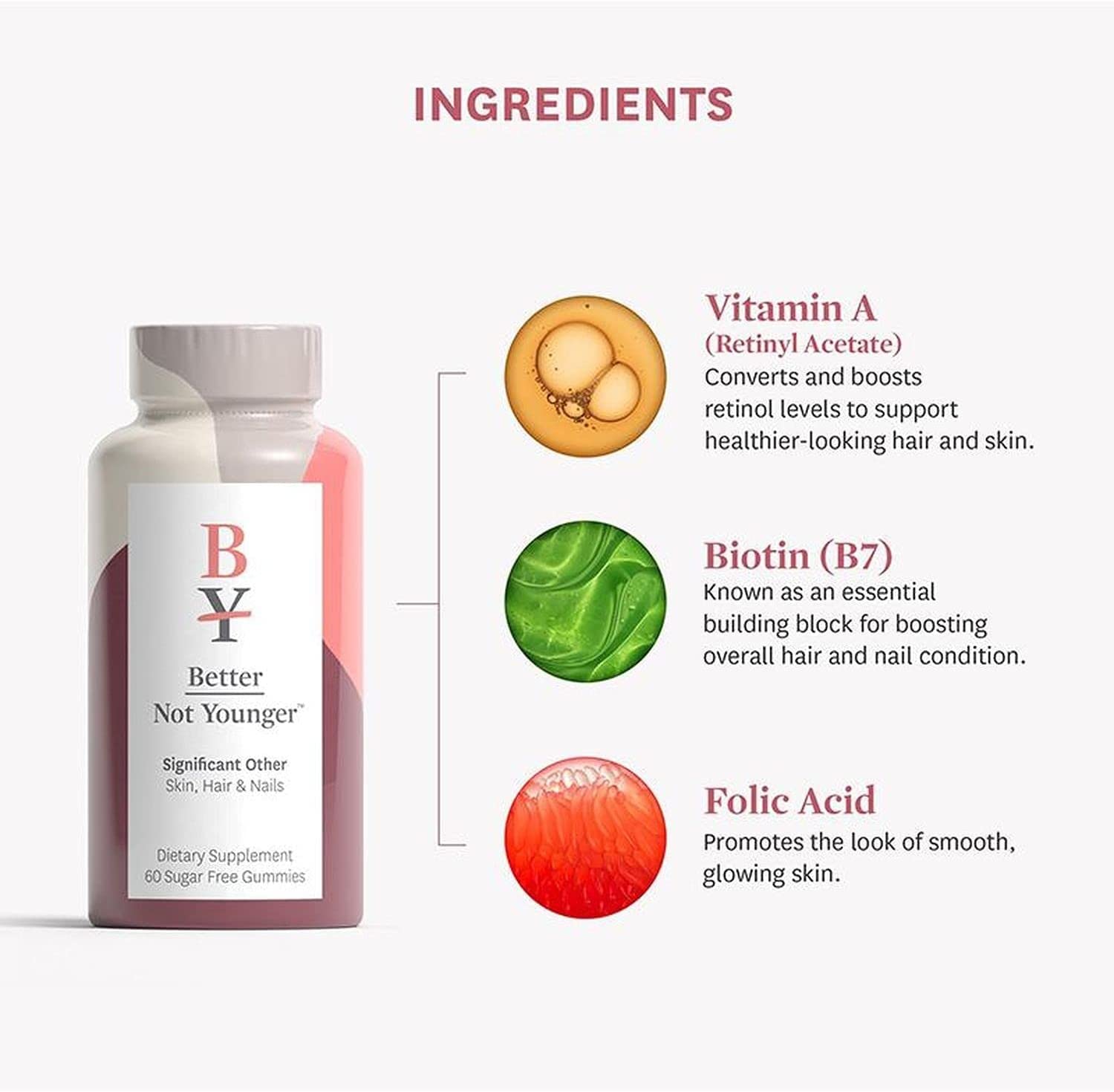 Better Not Younger Power Within Skin & Scalp Collagen Gummies + Significant Other Hair, Skin & Nails Supplement Bundle - Gluten-Free Chewable Dietary Supplements for Women - Promote Healthy Hair Growth & Radiant Skin at Any Age | Perfect for Daily Wellness Routine & Anti-Aging Care