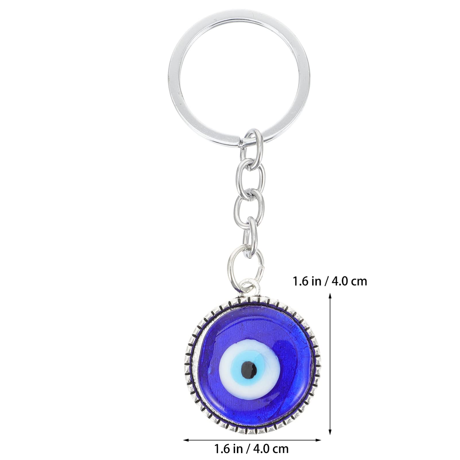Evil Eye Keychain - Blue Amulet Pendant for Car & Home (2pcs)
